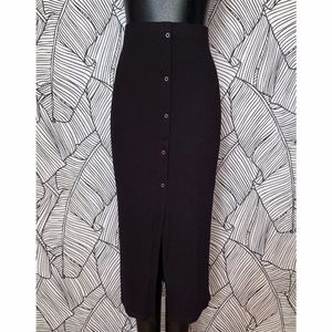 ASOS Midi Button Up Black Skirt